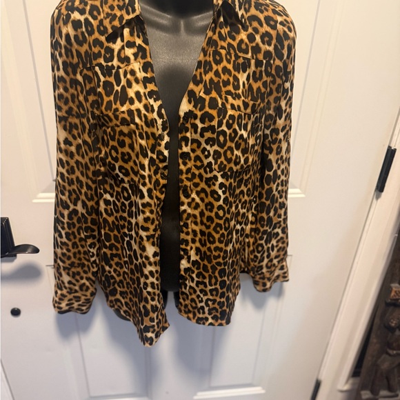 Express Tops - Express Leopard Print Blouse